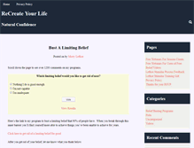 Tablet Screenshot of blog.recreateyourlife.com